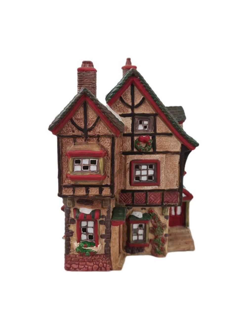 Dickens Collectables Towne Series 6741 Porcelain Christmas Lighted House